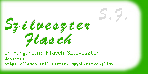 szilveszter flasch business card